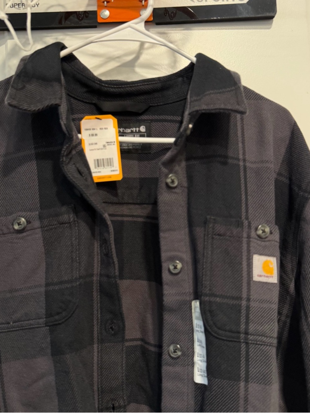 Carhartt Women’s Plaid Shacket Button Down Shirt Jacket 106450 Large NWT - Picture 4 of 7